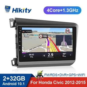 Hikity 2 din Android автомагнитола GPS Мультимедийный видеоплеер Аудио Стерео для Honda Civic 2012 2013 2014 2015 2 Din Автомагнитола