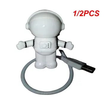 Астронавт Светодиодный ночник USB-штекер Лампа для зарядки компьютера ПК Книжные фонари Настольная лампа Защита глаз Портативная лампа для чтения