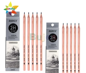 Карандаш для рисования и письма BAOKE, деревянный канцелярский карандаш для рисования, многоцветный, разной твердости, 12 шт., набор принадлежностей для творчества