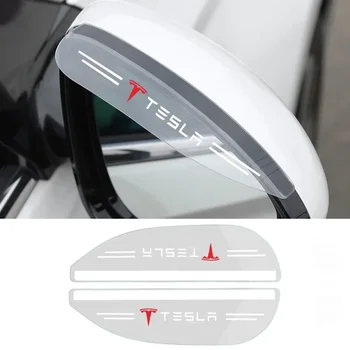 2 шт. Защитная наклейка для зеркала заднего вида для стайлинга автомобилей, Прозрачная наклейка для Model S, Model X, Model 3 Roadster, аксессуары Cybertruck