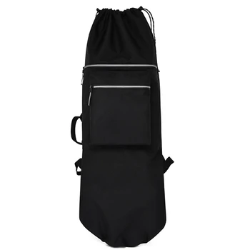 Рюкзак для скейтборда с двумя перекладинами, сумка для наземной доски для серфинга, сумка для лонгборда, сумка для переноски скейтборда, аксессуары Черный S