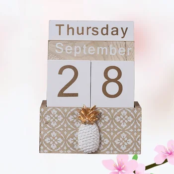 Деревянный перекидной календарный блок-календарь для украшения стола, офисный планировщик DIY