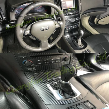 Для Infiniti G25 G35 G37 2007-2013 3D/5D Углеродное Волокно Интерьер Автомобиля Центральная Консоль Крышка Изменение Цвета Молдинг Наклейка Наклейки