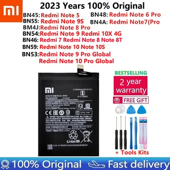 100% Оригинальный Высококачественный Аккумулятор Для Xiaomi Hongmi Redmi 7 10X Note9 Note10 Note 5 6 8 8T 9 9S 10 10S Pro Batteries Bateria