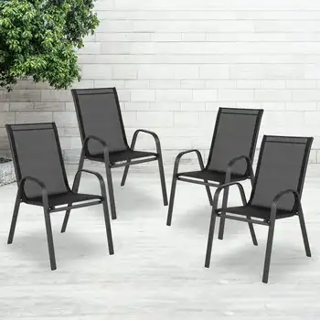 Черный уличный стул 4 серии с гибким комфортом и металлическим каркасом, розовый деревянный стул, письменный стул, стул для обеденного стола.