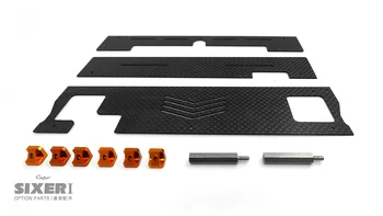 накладка для оборудования из углеродного волокна для деталей радиоуправляемых автомобилей 1/6 Capo Sixer1