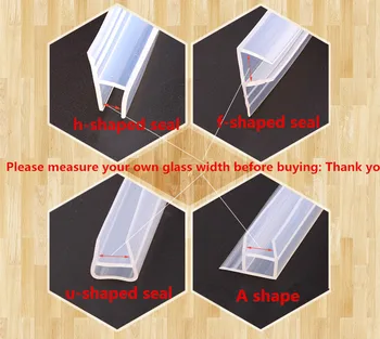 Уплотнительная прокладка из силиконовой резины для двери душевой комнаты, окна и стекла в форме 1 метра A F U h, уплотнительная прокладка для стекла толщиной от 6 до 12 мм