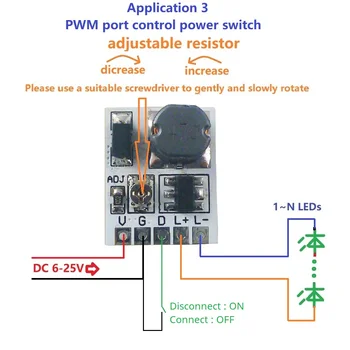 PWM Светодиодный Драйвер DC12V 24V Светодиодный Регулятор Затемнения 0-910MA Регулируемый Модуль Постоянного Тока LD24AJTA_MINI Плата для Arduino ESP32