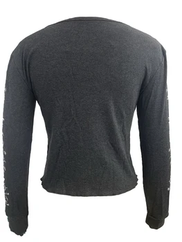Женская рубашка с длинным рукавом Y2k, топы свободного кроя с ретро-принтом, эстетичный Гранжевый пуловер, футболка, уличная одежда