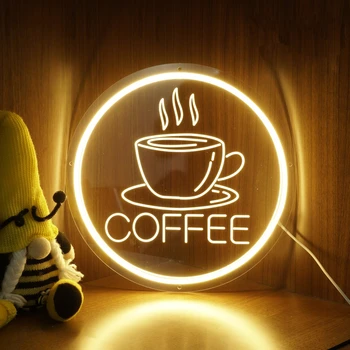 Кофейная неоновая вывеска 3D-резьба Неоновые огни Пользовательские бизнес-неоновые вывески светодиодный неоновый Свет Для кафе, кафе, ресторана, украшения магазина