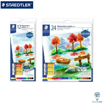 Набор цветных тюбиков для акварельных красок Staedtler Ассорти 8880, высокопигментированные, яркие цвета, доступны в наборе из 12 или 24 цветов