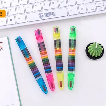20 Цветных карандашей Креативные кавайные мелки Цветные ручки для граффити Канцелярские принадлежности Подарки для детей Рисование восковым карандашом