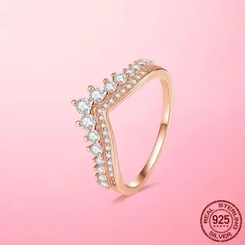 Женское кольцо 2023 года, новое кольцо принцессы из серебра 925 пробы, кольца для безымянных пальцев для женщин, обручальное кольцо, ювелирные украшения Anel Gift