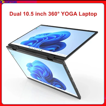 Ноутбук Intel N95 360 ° YOGA с двойным 10,5-дюймовым сенсорным IPS экраном Windows 11, планшетный ПК 2 в 1, ноутбук для офиса, мини-компьютер L15