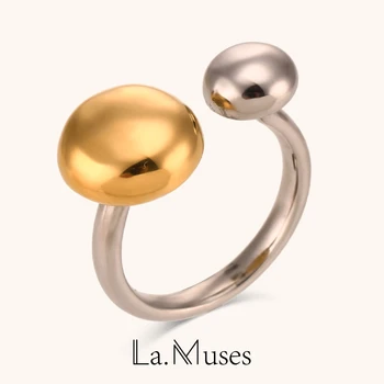 Минималистичные креативные кольца для открывания круглых пирогов золотисто-серебристого цвета, водонепроницаемые кольца из нержавеющей стали Для женщин, подростков, Винтажные украшения