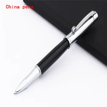 Роскошная ручка-роллер Y03 с бриллиантовым крючком черного цвета для делового офиса со средним пером Новая