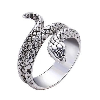 ZRM, Модное панк-Змеиное кольцо, ювелирные изделия для женщин, Винтажные кольца из тяжелых металлов в стиле хип-хоп-рок, Украшения для вечеринок с животными