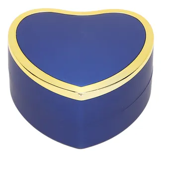 Подарочная коробка для колец Компактное хранилище ювелирных изделий Коробка для колец с подсветкой, элегантное стекление внутри, предотвращающее царапины, в форме сердца для свадеб