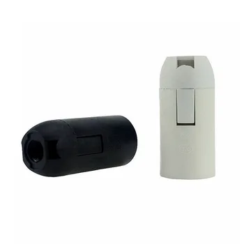 1 шт. черно-белый пластиковый держатель лампы E14, розетка для электрической лампочки 4A 250V