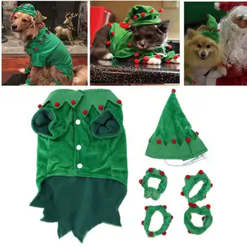 Одежда для домашних собак и кошек Забавный косплей Мягкие Удобные Рождественские костюмы для домашних животных