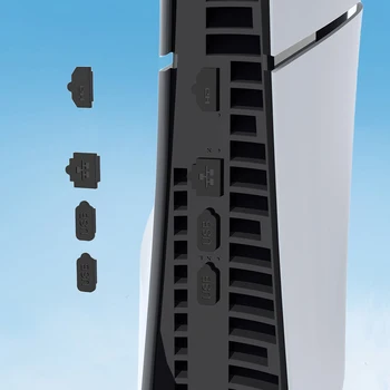 8 Шт. Боковая Пылезащитная крышка фильтра с пылезащитными заглушками, предотвращающая загрязнение, Сетчатая Защитная сетка для Playstation 5 Slim Disc & Digital Edition
