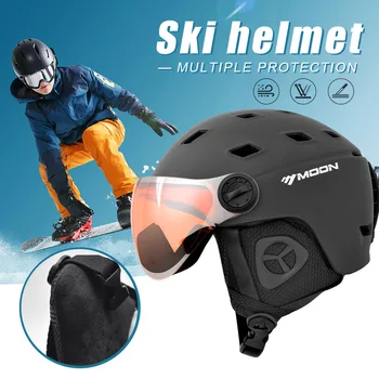 Лыжный Шлем, Защитные Очки, Цельнолитый ПК + EPS, Высококачественный Лыжный Шлем, Спорт На открытом воздухе, Лыжи, Сноуборд, Скейтборд, Шлемы