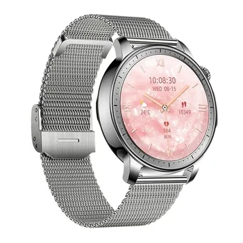 V65 Роскошные женские смарт-часы 1,32 дюйма Amoled Bluetooth Call Lady Модный браслет для девочек Спортивный Фитнес-трекер Smartwatch