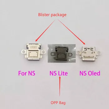 Оригинальный новый 10 шт./лот для Oled-консоли Nintendo Switch Ns Разъем для зарядки USB Type-C, разъем для порта NS LITE