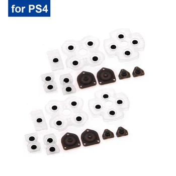 2 Комплекта Сменных Мягких Резиновых Силиконовых Проводящих Клейких Кнопочных Накладок для Sony PS4 PlayStation DualShock 4 Controller