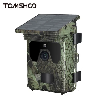 Tomshoo Outdoor Solar Hunting Camera 4G 2K Video 30MP Поддержка 256GB APP Онлайн Просмотр Видео Инфракрасная Камера Ночного Видения Дикой Природы