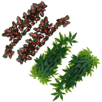 Подвесные искусственные лозы из ротанга, Аквариумные растения, присоска для рептилий