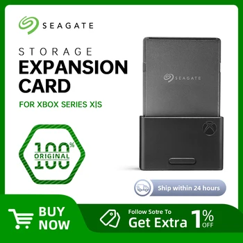 Карта расширения жесткого диска Seagate Storage для Xbox Series X S Твердотельный накопитель емкостью 1 ТБ и 2 ТБ - NVMe Expansion SSD для Xbox Series X S
