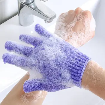 2шт Удобных дышащих перчаток для удаления омертвевшей кожи для глубокой очистки кожи для ванны Скраб-перчатки для чистки Инструмент для ванной комнаты