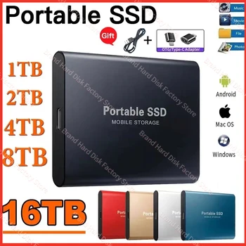 1 ТБ Портативный SSD Высокоскоростной Мобильный Твердотельный Накопитель 500 ГБ SSD Жесткие Диски USB 3.1 2 ТБ Внешний Накопитель Decives для ноутбуков