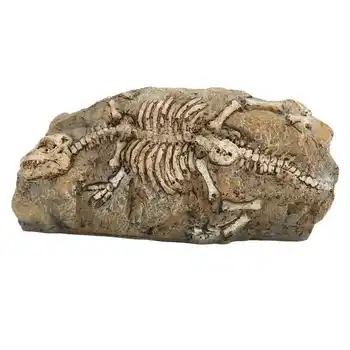 Аквариумный орнамент из окаменелостей динозавров Изысканное украшение из окаменелостей динозавров-рептилий, Яркая красивая прочная искусственная смола для рыб