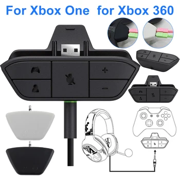Адаптер стереогарнитуры для игрового контроллера Xbox One/Xbox 360, преобразователь звукового баланса, конвертер для наушников с разъемом 3,5 мм
