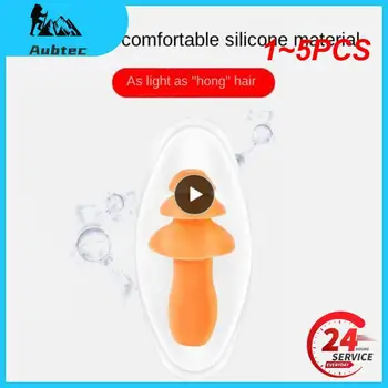 1 ~ 5ШТ Водонепроницаемых мягких берушей Многоразовые беруши для защиты слуха с силиконовым шнуром для плавания