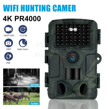 PR4000 1080P WiFi Trail Camera Bluetooth 32MP с инфракрасным ночным видением IP66 Водонепроницаемый 2,0-дюймовый ЖК-дисплей для охоты на диких животных