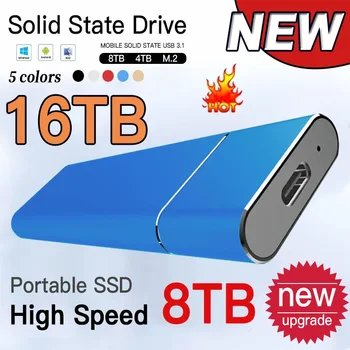 Оригинальный Портативный SSD-Накопитель емкостью 1 ТБ, Внешний Флэш-накопитель, Высокоскоростной Твердотельный накопитель USB3.1/Type-C, Жесткий диск для ноутбука/ПК/MAC