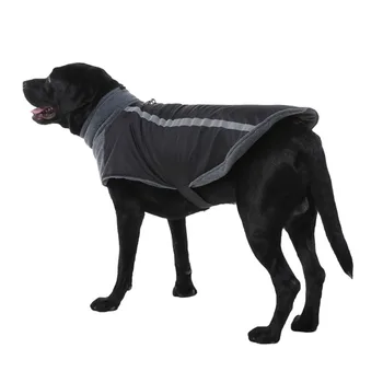 Одежда для крупных собак с высоким воротником, зимняя светоотражающая куртка для щенков, Теплая флисовая куртка для домашних животных, одежда для собак, жилет для маленьких средних больших собак