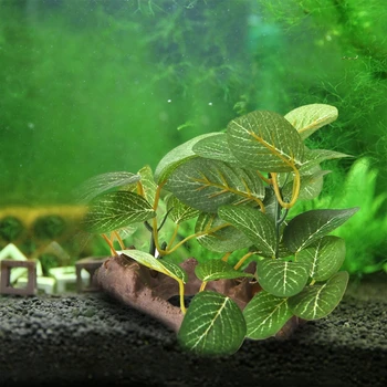 Декор аквариума Смола Плавники Пластиковые растения Зеленые листья Рыбки для украшения аквариума