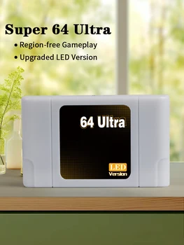 340 в 1 Super 64 Ultra LED light 64-битный игровой картридж N64 Поддержка игровой консоли Region Free (США, Евро, Япония) для N64