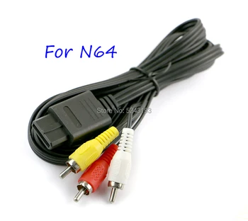 Для N64 Gamecube 6 ФУТОВ RCA AV TV Аудио Видео Стерео Кабель Шнур Для Nintendo 64 Изысканного Дизайна Прочный