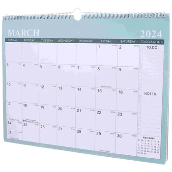 Английский настенный календарь в спиральном переплете, настенный календарь, настенный подвесной календарь для дома