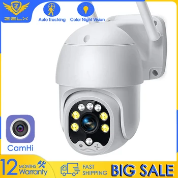 CamHi WiFi IP-Камера 1080P Камера ВИДЕОНАБЛЮДЕНИЯ Сигнализация PTZ Камера Безопасности Открытый Умный Дом 4-Кратный Зум Камера Наблюдения