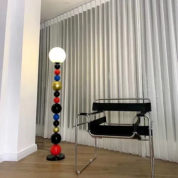 Nordic Ins Decoration Торшер для гостиной Дизайнерский Простой Кабинет для спальни Macaron С полным спектром светодиодного освещения