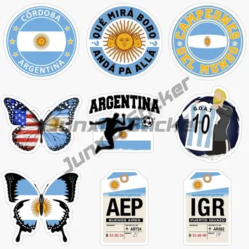 Национальный флаг Аргентины Карта Национальный значок Футбол Наклейка на автомобиль Ноутбук Мотоцикл Виниловая Водонепроницаемая Креативная Наклейка Автомобильные Аксессуары