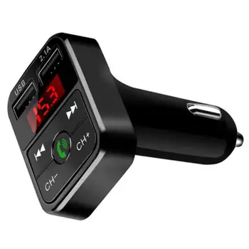 Передатчик Беспроводной Bluetooth-совместимой громкой связи, MP3-аудио Музыкальный плеер, двойной USB-радиомодулятор, автомобильный комплект, зарядное устройство 2.1A