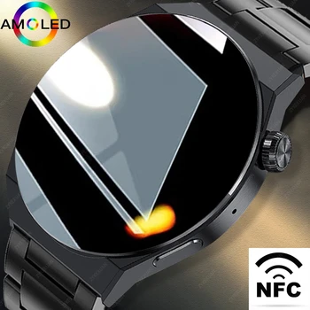 NFC Смарт-Часы Мужские GT3 Pro AMOLED 390*390 HD Экран Частота Сердечных Сокращений Bluetooth Вызов IP68 Водонепроницаемые Смарт-Часы Для Huawei Xiaomi 2023