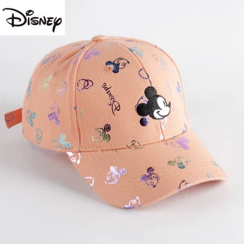 Новая детская весенне-осенняя тонкая солнцезащитная шляпа Disney's, милая модная бейсболка с изображением Микки на каждый день, повседневная шляпа с мультяшным изображением